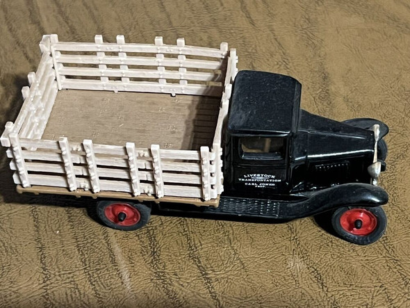 RESALE SHOP - Ertl 1:43 1930 Chevrolet Stake Truck - CARL JONES Livestock Transportation