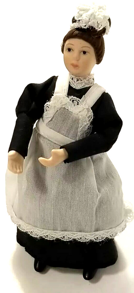 RESALE SHOP - Artisan 1:12 Scale Porcelain Dollhouse Maid Woman - OOAK
