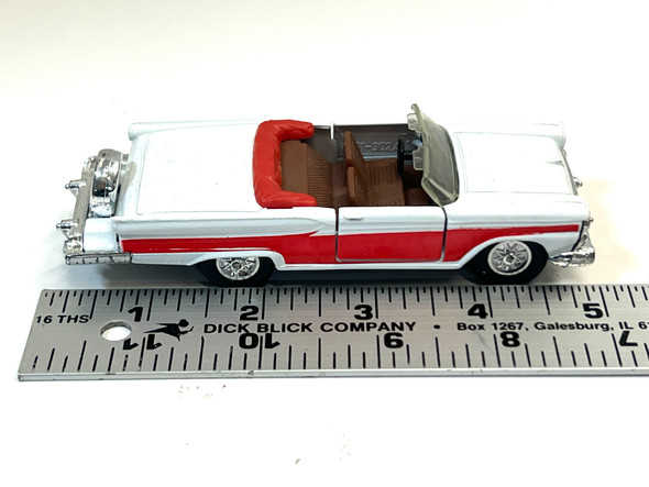 RESALE SHOP - Yatming Diecast Pullback Ford Fairline Convertible Red/White (8801)
