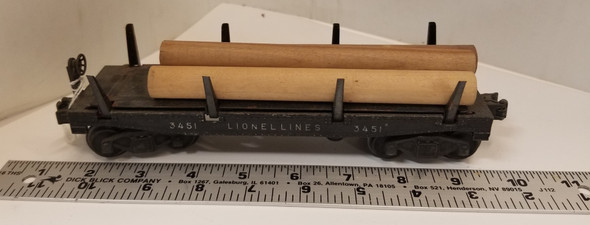 RESALE SHOP - Lionellines (lionel) O scale Wood log transport Train car 3451