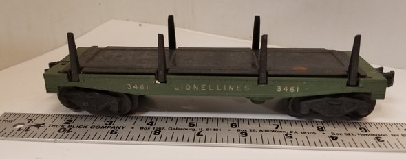 RESALE SHOP - Lionel Lines o scale flat bed Train car Green and black