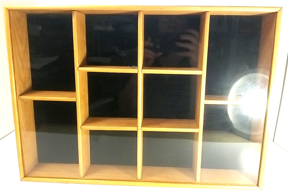 RESALE SHOP - Wooden Display Case With Glass Front  - preowned