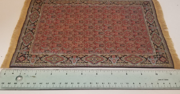 RESALE SHOP - Dollhouse Mini Light Large Dark Colored pattern Rug