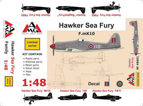 RESALE SHOP - NOB AMG Models 1:48 Hawker Sea Fury F.mK10 Limited Series #48601