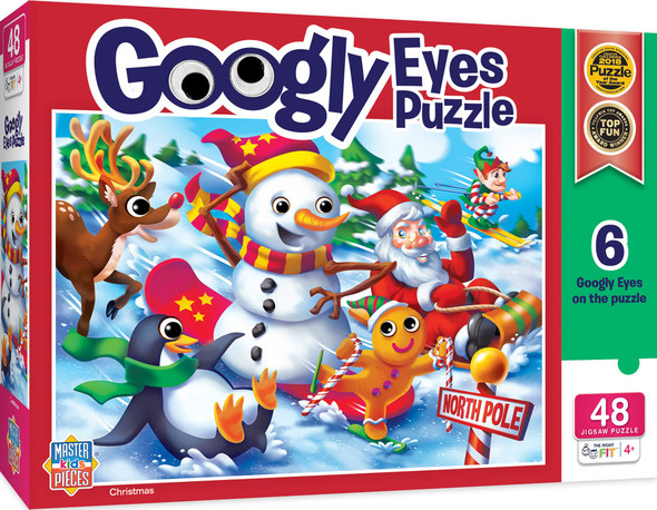 OakridgeStores.com | MASTERPIECES - Googly Eyes 48 Piece Jigsaw Puzzle for Kids - Christmas - 14"x19" (12105) 705988121050