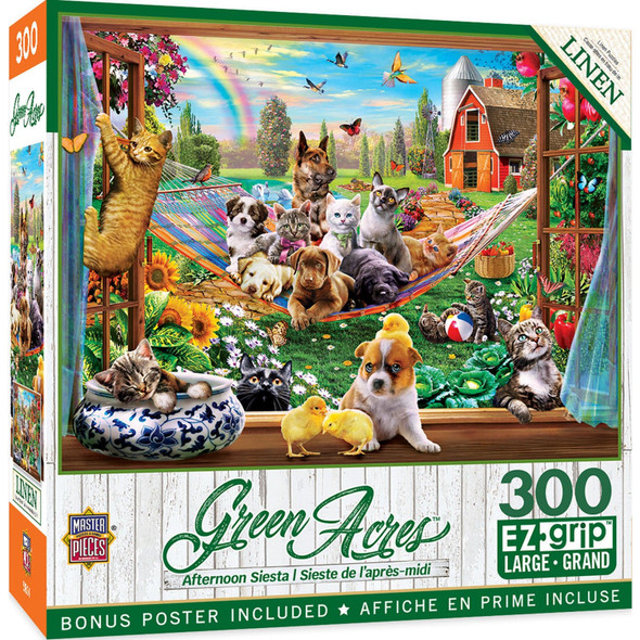 OakridgeStores.com | MASTERPIECES - Green Acres - Afternoon Siesta 300 Piece EZ Grip Large Format Jigsaw Puzzle (32030) 705988320309