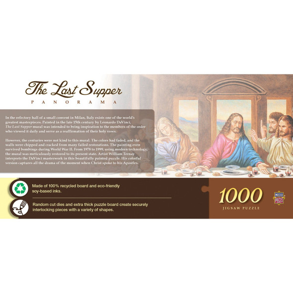 OakridgeStores.com | MASTERPIECES - The Last Supper - 1000 Piece Panoramic Jigsaw Puzzle (72079) 705988720796