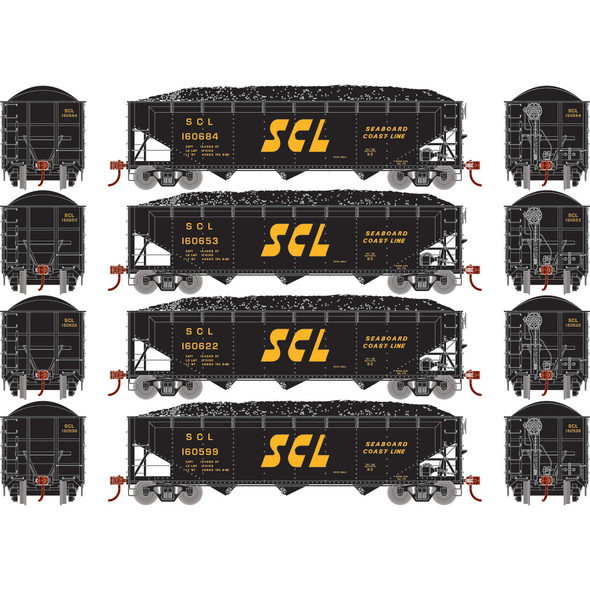 OakridgeStores.com | ATHEARN - HO 40' Offset Coal Hopper with Load, SCL #1 (4) - (33090) 797534330900 OakridgeStores.com | ATHEARN - HO 40' Offset Coal Hopper with Load, SCL #1 (4) - (33090) 797534330900