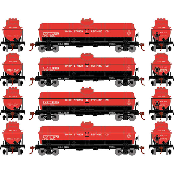 OakridgeStores.com | ATHEARN - HO 1-Dome Tank, Union Starch/SHPX #1 (4) - (3382) 797534033825