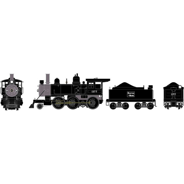 OakridgeStores.com | ATHEARN - HO RTR Old Time 2-6-0 Mogul with DCC & Sound, B&M #1377 - (87314) 797534873148