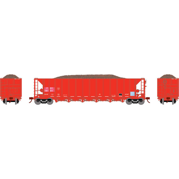 OakridgeStores.com | ATHEARN - HO RTR 5Bay Rapid Discharge Hopper ITGX Red #10181 - (98492) 797534005044