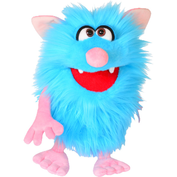 OakridgeStores.com | Living Puppets - Spike The 14-Inch Blue Friendly Monster - Plush Hand Puppet for Boys and Girls (LP677) 850044886777