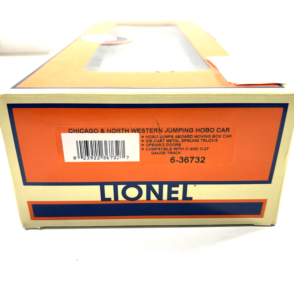 RESALE SHOP - Lionel O27 #6-36732 Chicago & NW Jumping Hobo Box Car- NEW
