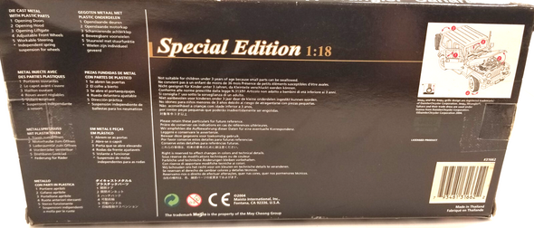 RESALE SHOP - Maisto Special Edition 1:18 Jeep Wrangler Sahara #31662 -  NS