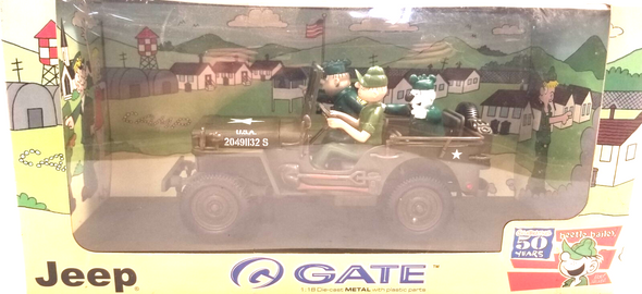 RESALE SHOP - GATE 1:18 Beetle Baily 50th Anniversary "Jeep Adventure" Jeep - NOB