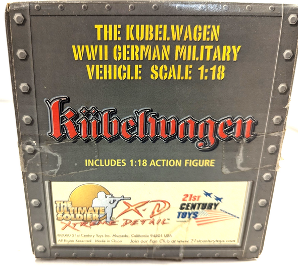 RESALE SHOP - Ultimate Soldier 1:18 The Kubelwagen WW2 German Military Vehicle w/ Figure - NEW
