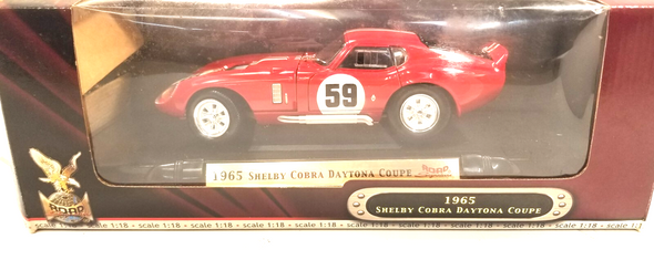 RESALE SHOP - Yatming 1:18  Road Signature 1965 Shelby Cobra Daytona Coupe #92408 - NIOB