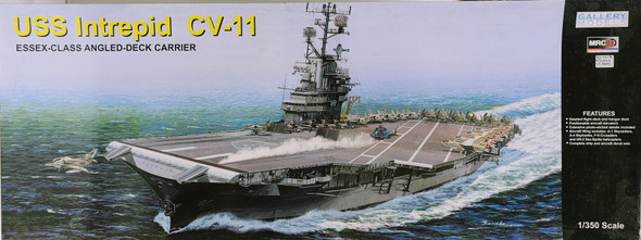 RESALE SHOP - Gallery Models MRC 1:350 USS Intrepid CV-11 Plastic Model Kit #64008