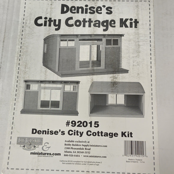 RESALE SHOP - LIMITED EDITION Hobby Builders 1:12 Denise's City Cottage Dollhouse Kit 92015