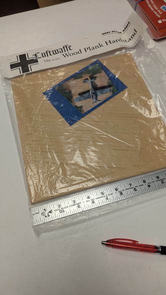 RESALE SHOP - Luftwaffe 1/48 Resin Landing strip Diorama Baseplate-- wooden planked