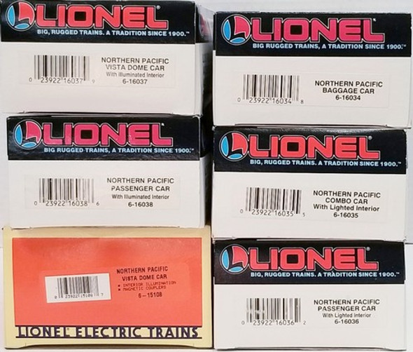 RESALE SHOP - Lot Of 6 Lionel Northern Pacific Coaches - Preowned
