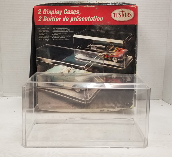 RESALE SHOP - Testors 2 Clear Plastic Display Cases for 1/24 or 1/25 Scale 110