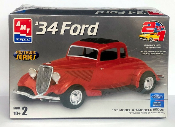 RESALE SHOP - AMT Ertl 38405 1/25 Scale Nostalgic Series '34 Ford 2'n1 Plastic Model Kit