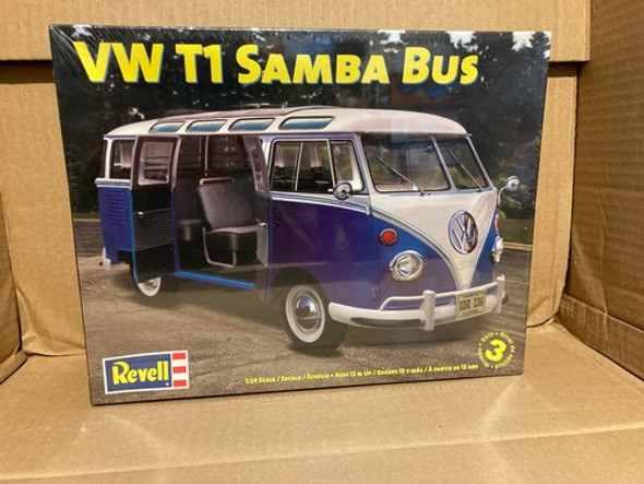 RESALE SHOP - VW T1 SAMBA BUS - Revell - Molded in White New Open Box 85-4292 1:24