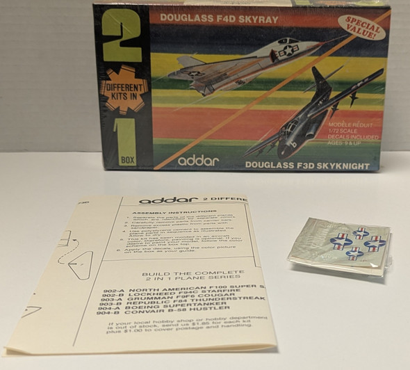 RESALE SHOP - Addar Douglass F4D Skyray Douglass F3D Skyknight 1/72 2 In 1 Kit