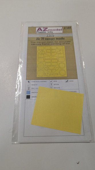 RESALE SHOP - AZ Models Canopy masks For 1/48 He70