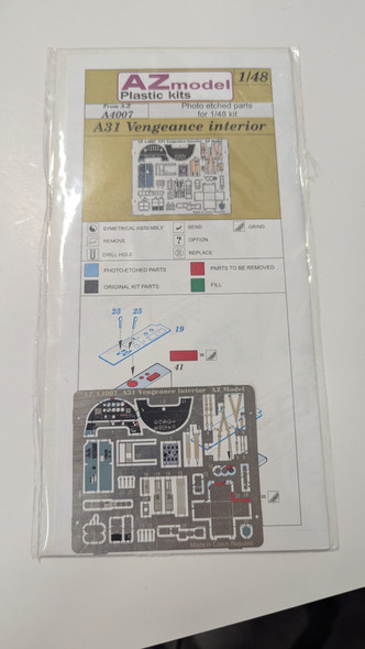 RESALE SHOP - AZ Models Photo Etched Part Set For 1/48 A31 Vengeance A4007