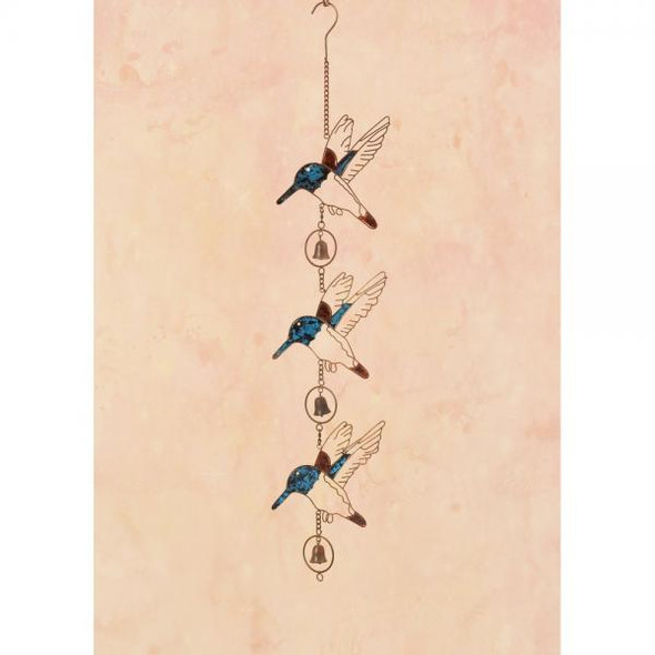 OakridgeStores.com | Ancient Graffiti - Multicolor Hummingbirds - Hanging Ornament with Bells - ANCIENTAG86122 638071789151
