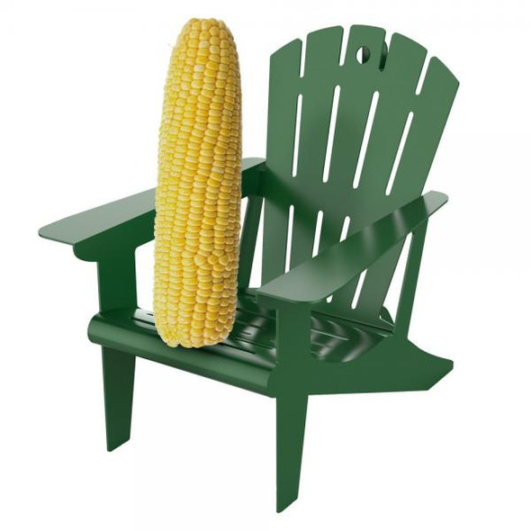 OakridgeStores.com | BACKYARD ESSENTIALS - Hunter Green Metal Adirondack Chair Squirrel Feeder - BE182 645194779815