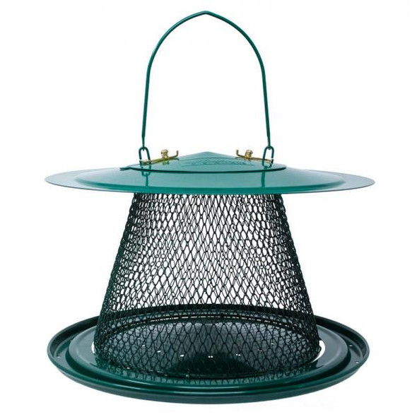 OakridgeStores.com | Backyard Essentials - Green Collapsible Mesh Feeder with Tray - For Songbirds - BE194 645194780057