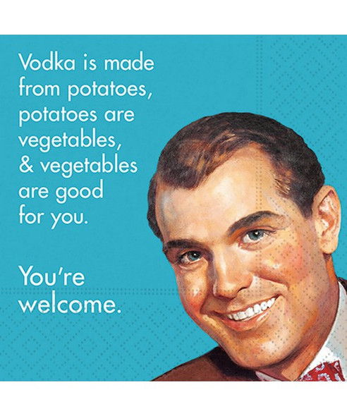 OakridgeStores.com | Design Design - Vodka is Made From Potatoes - Cocktail Napkins - DESIGN62409283 732296395132