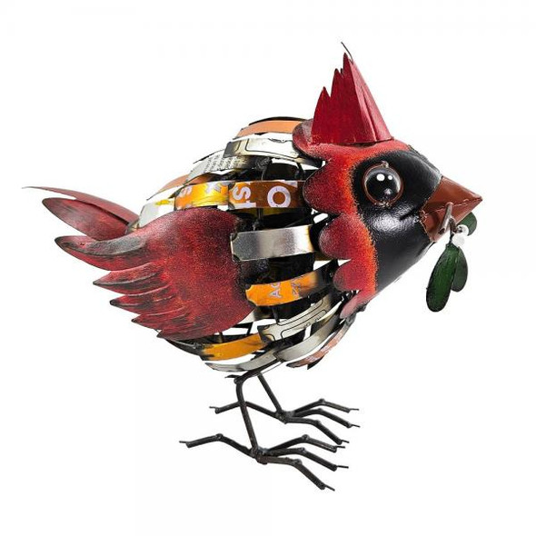 OakridgeStores.com | Gift Essentials - Cardinal Recycled Metal Door Greeter - Hand Crafted in Bali - GEBLUEA103 645194022935