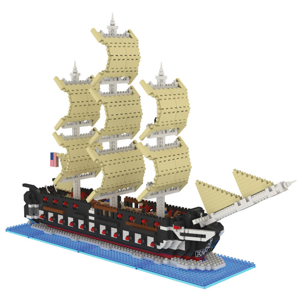 OakridgeStores.com | Impact Photographics - USS Constitution Mini Building Blocks Set - for Teens and Adults IMP90411 802285360486
