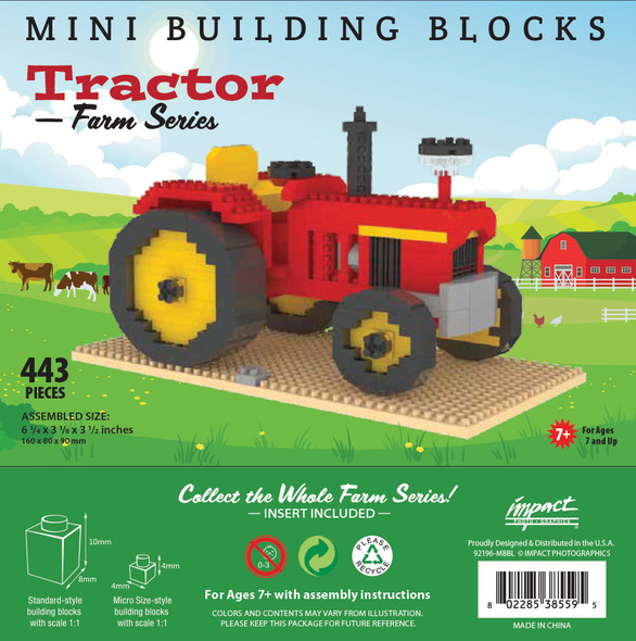 OakridgeStores.com | Impact Photographics - Tractor Mini Building Blocks Set - Farming-Themed Model - IMP92196 802285385595
