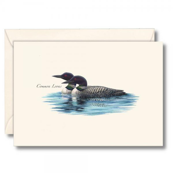 OakridgeStores.com | Earth Sky + Water - Loon Pair Notecard - Card Set with Envelopes - LEWERSNC215 740620906442