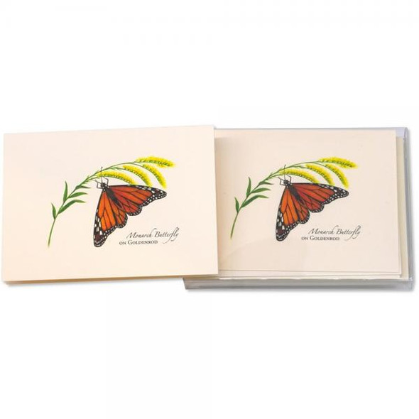 OakridgeStores.com | Earth Sky + Water - Monarch Butterfly on Goldenrod - Notecard Set - LEWERSNC228 740620920202