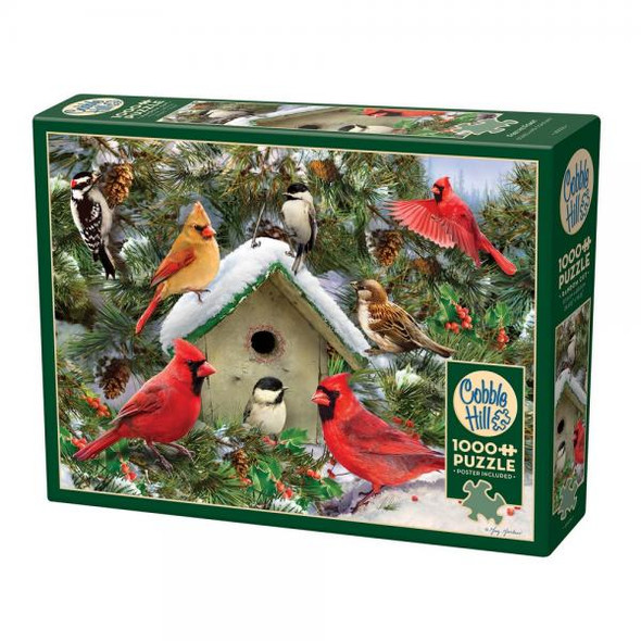 OakridgeStores.com | Cobble Hill - Festive Feast - Winter Birds - 1000 Piece - OMP40036 625012400367