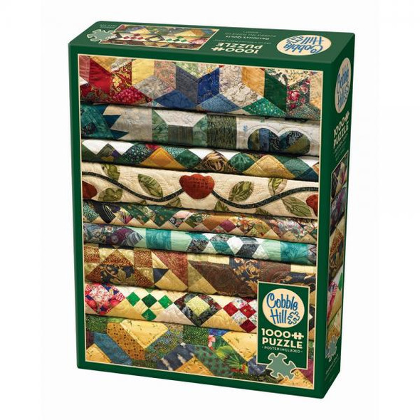 OakridgeStores.com | Cobble Hill - Grandma's Quilts - 1000 Piece Puzzle - OMP40047 625012400473