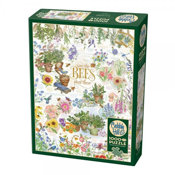 OakridgeStores.com | Cobble Hill - Save the Bees - 1000 Piece Puzzle - OMP40136 625012401364