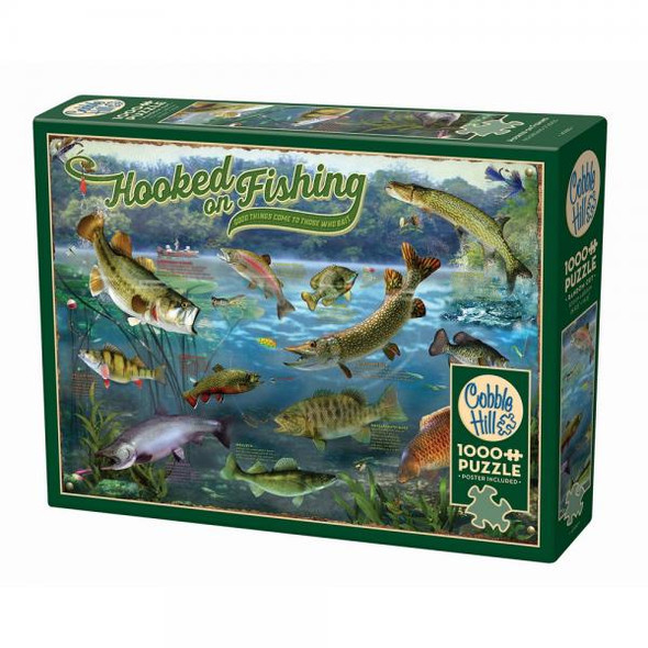 OakridgeStores.com | Cobble Hill - Hooked on Fishing - 1000 Piece Puzzle - OMP40180 625012401807