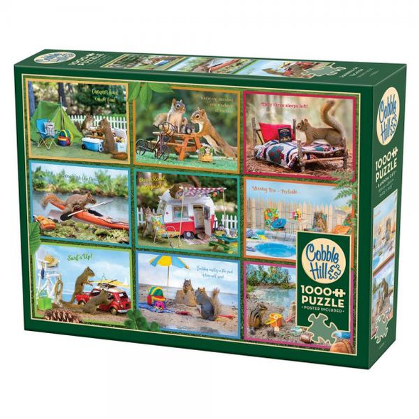 OakridgeStores.com | Cobble Hill - Squirrels on Vacation - 1000 Piece Puzzle - OMP40256 625012402569