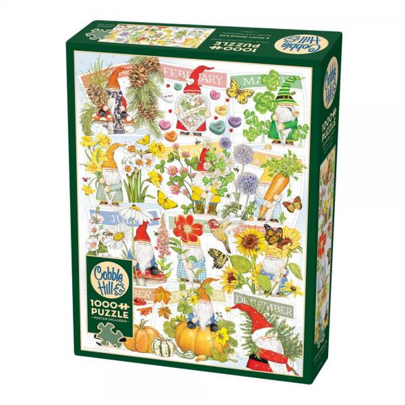 OakridgeStores.com | Cobble Hill - A Happy Gnome Life - 1000 Piece Puzzle - OMP40261 625012402613