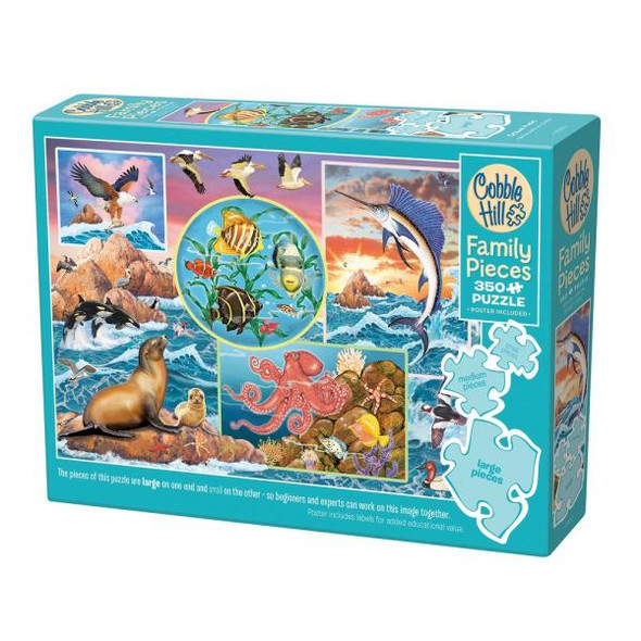 OakridgeStores.com | Cobble Hill - Ocean Magic - Underwater Creatures - 350 Piece - OMP47003 625012470032