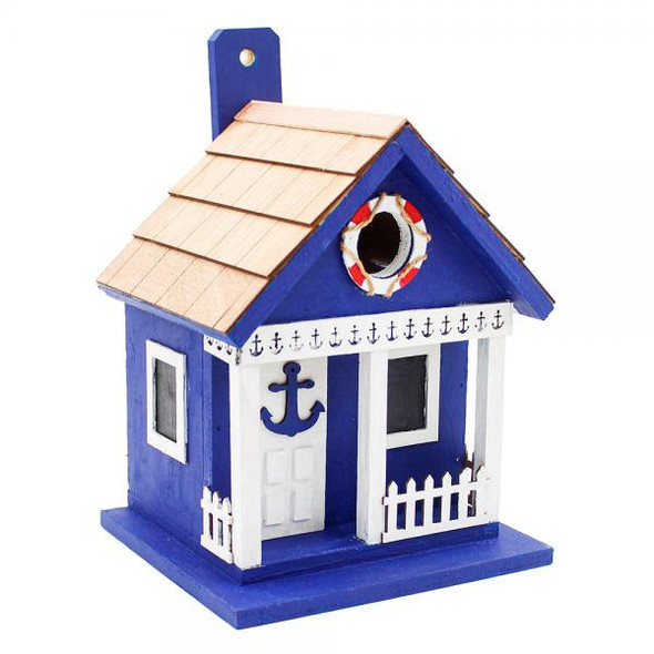 OakridgeStores.com | SE Barnstorm - Navy Coastal Cabana Birdhouse - For Wild Birds - SE1016 645194022874