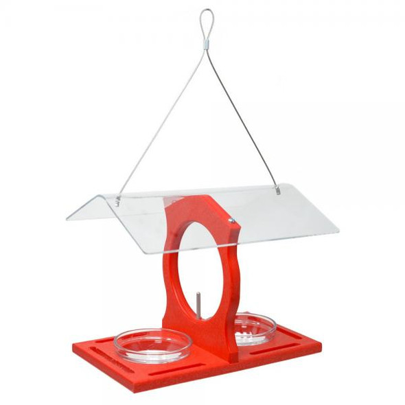 OakridgeStores.com | SE Rubicon - Recycled Plastic Double Bowl Feeder - For Songbirds - SERUB1000 645194022416
