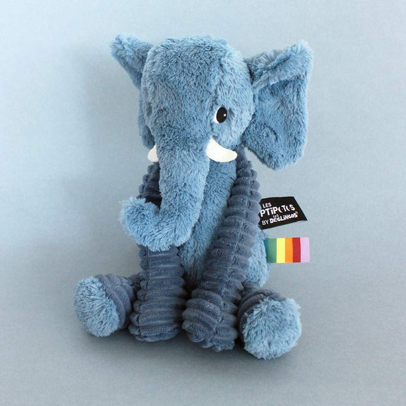 OakridgeStores.com | Les Déglingos Ptipotos - Elephant Plush Toy - Blue - TRI-72800 4897018366770